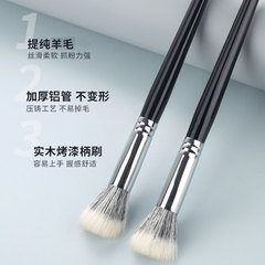 網紅推薦 點彩腮紅刷 單支雙層清透平頭羊毛動物毛滄州化妝刷
