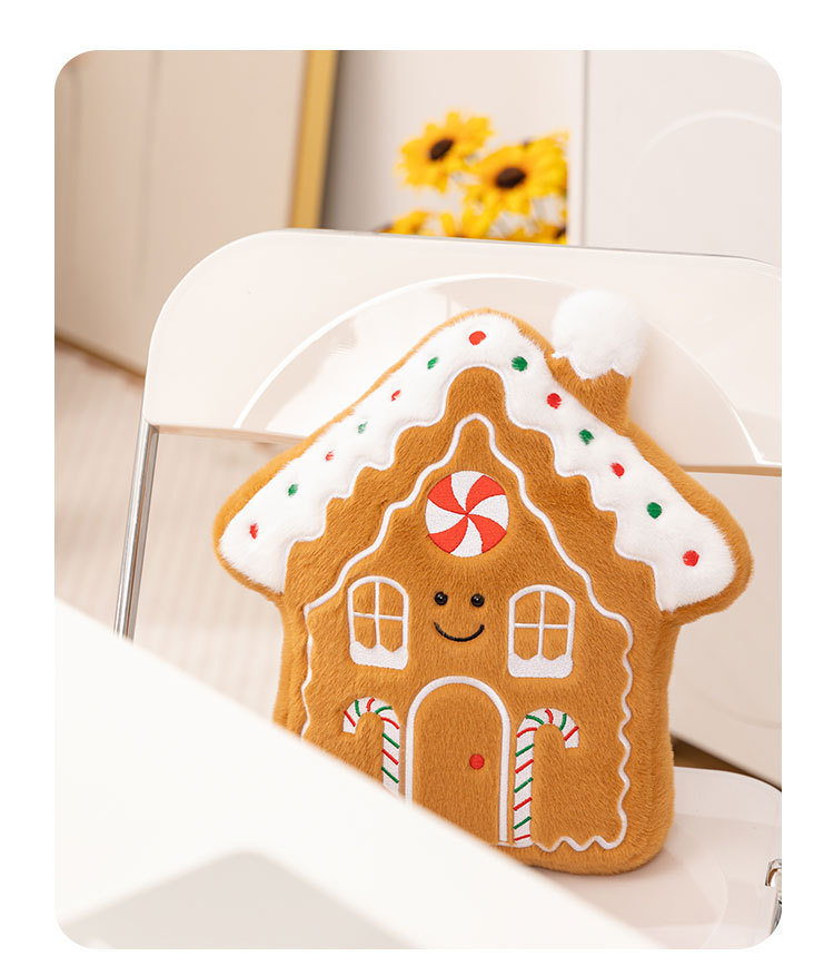 Cuscino in peluche a forma di omino di pan di zenzero natalizio_voghion.com