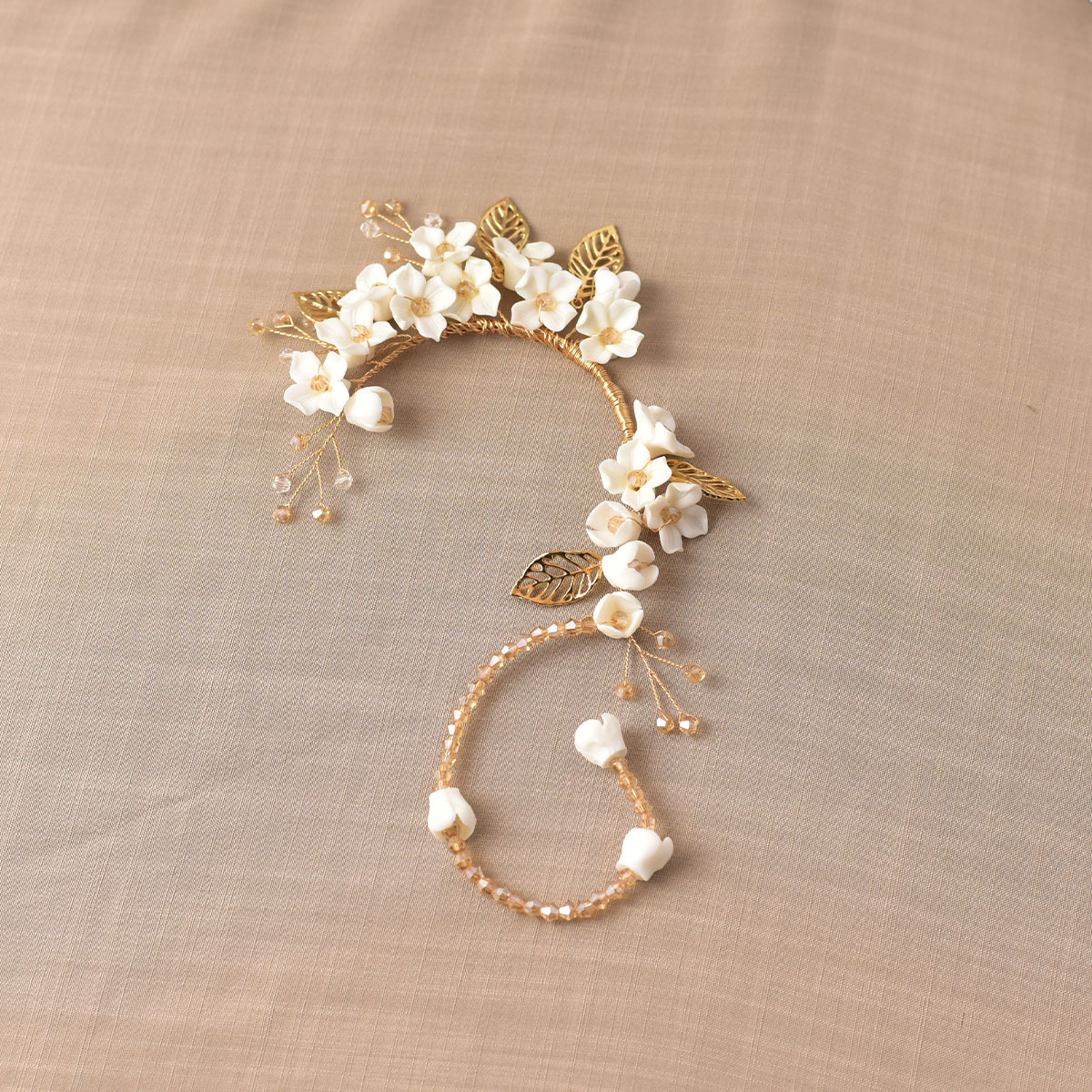 Yunnan Dai Water Splashing Festival White Flower Classic Jewelry Ear Hooks Dai People Accessories Internet Celebrity Earrings Ear Hooks
