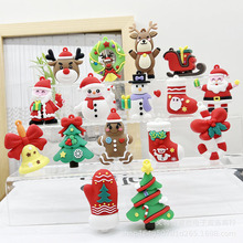 新款圣诞钥匙扣公仔挂件圣诞节老人雪人钥匙链滴胶公仔配饰小礼品