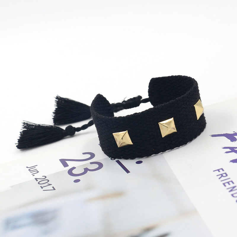 Simple Style Geometric Polyester Rivet Unisex Bracelets 1 Piece