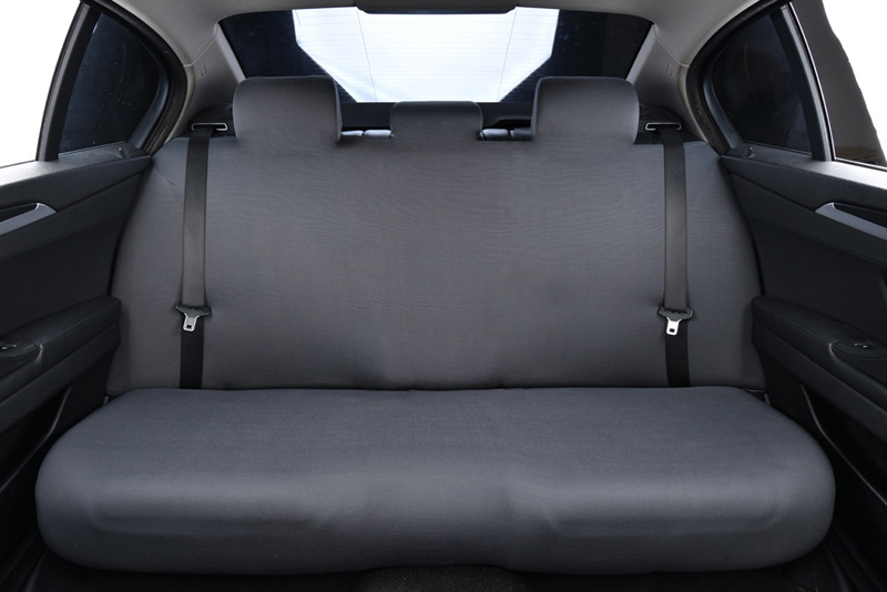 Car rear seat cover set with elastic backrest cover, cushion cover, fabric anti-slip thin model, universal for all seasons