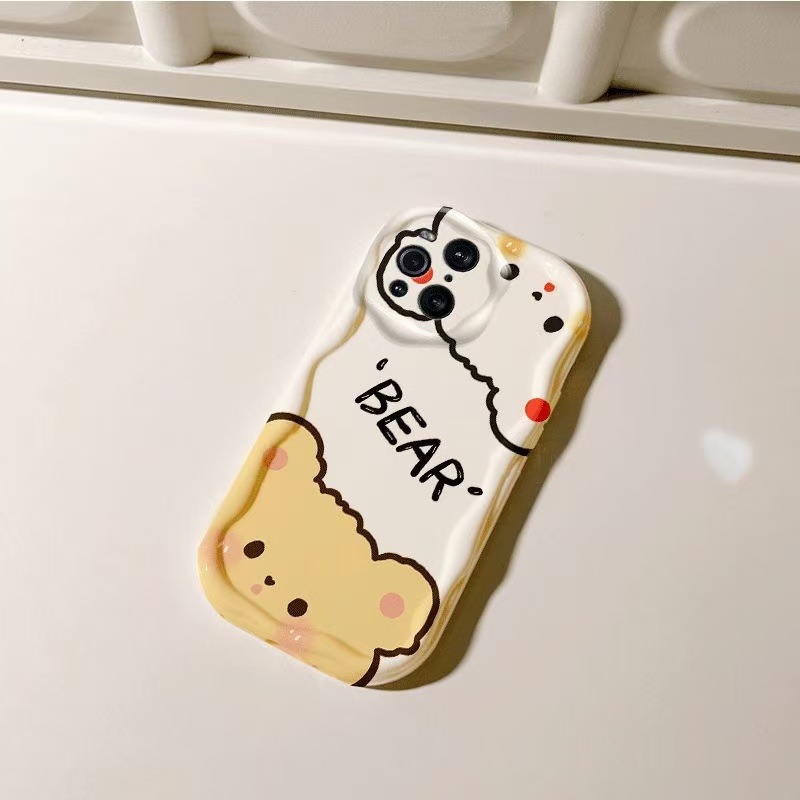 Sonda de oso para iphone16promax funda para teléfono móvil lindo Apple 15 anti-caída 14pro Japón y Corea 13/12