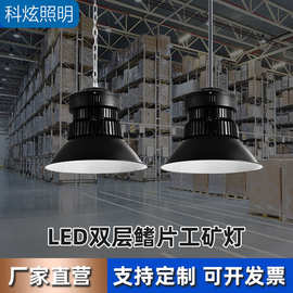 LED鳍片工矿灯厂房工厂车间照明体育馆仓库100W150W200W强光超亮