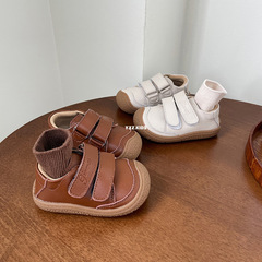 {High-end Custom} 2023 Autumn New Toddler Learning to Walk Shoes Soft Sole Baby Shoes Infant White Shoes Girls' Single Shoes