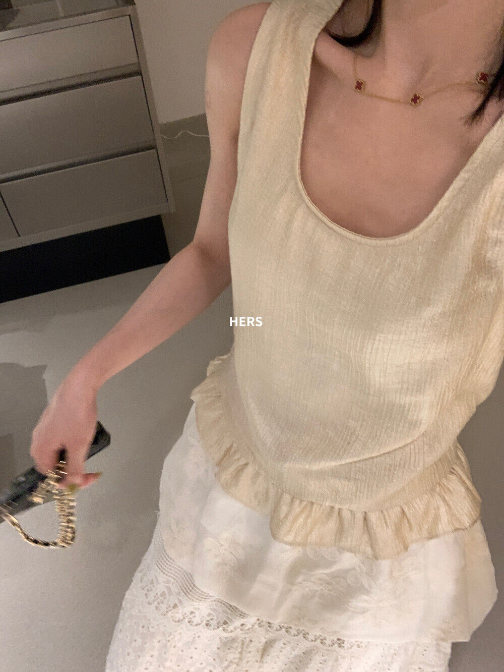 Áo hai dây nữ phong cách Bohemian thêu hoa, viền ren xếp tầng — Champagne màu, màu đen chi tiết 28