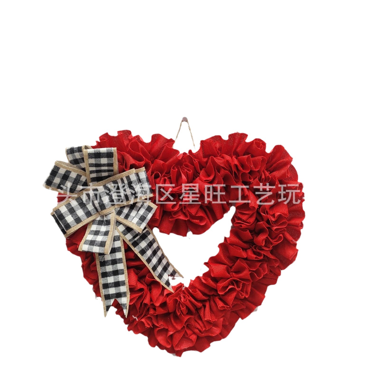 Día de San Valentín Colgante de corazón Decoración de ventanas Puerta Colgante Guirlanda de flores Decoración de vacaciones Estilo para dibujar en forma de corazón Casa Navidad