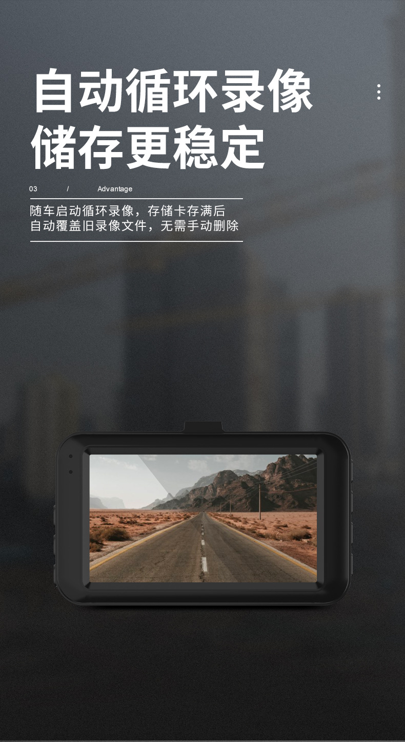 Dash Cam HD Night Vision Front and Rear Dual Recording WiFi