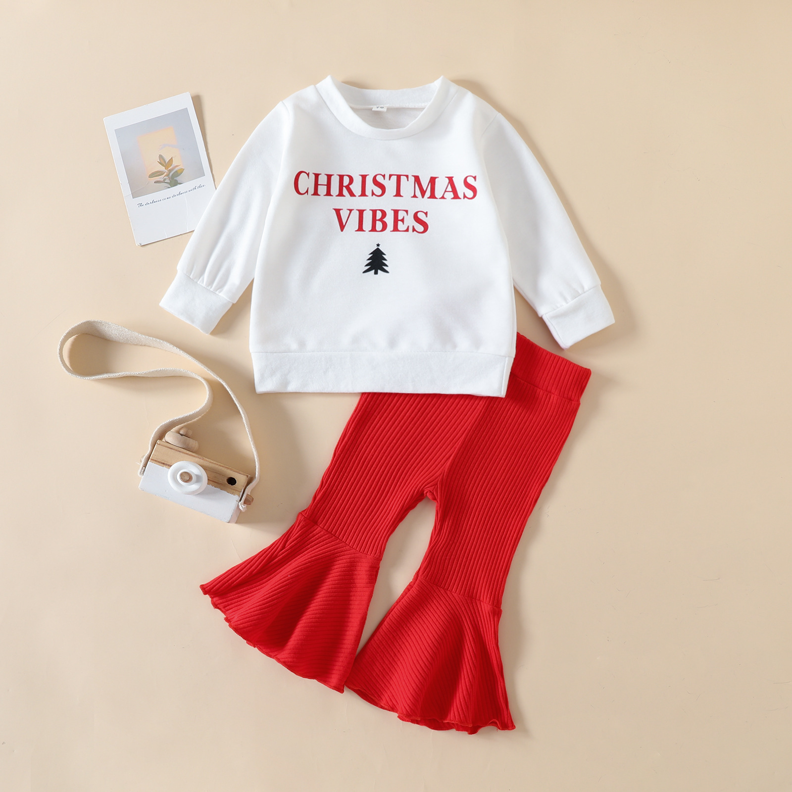 Christmas Fashion Cartoon Cotton Girls Clothing Sets display picture 1