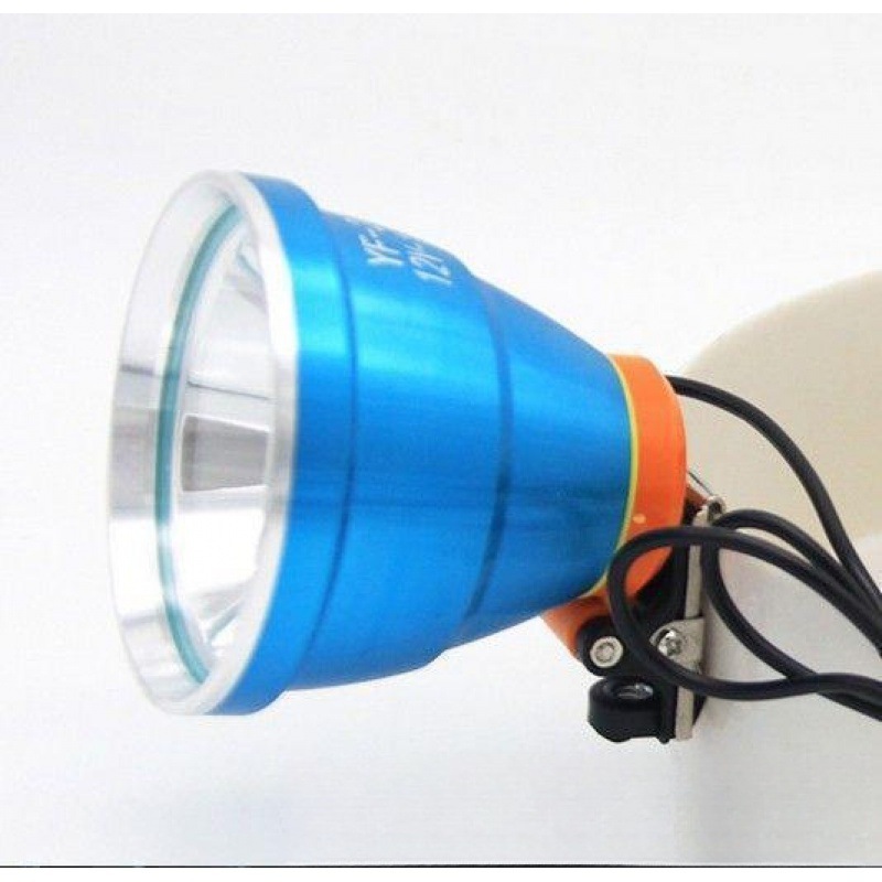 LED大功率200W蓝光白光黄光灯头钓鱼灯夜钓灯看漂灯圆插USB钓箱