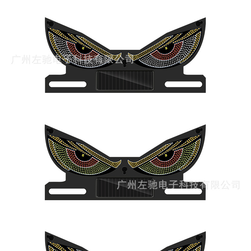 Cross-Border Solar-Powered Dynamic Devil's Eye Led Warning Light for Cars and Trucks