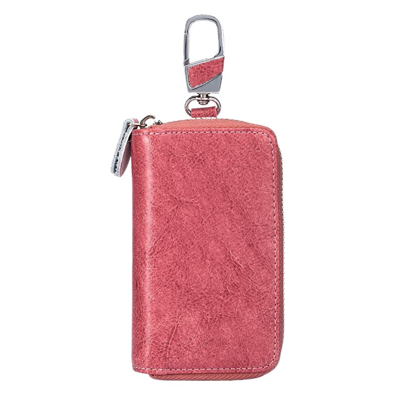 Cross-Border Foreign Trade Exclusive Key Bag Multi-Functional Zipper Genuine Leather Men's Home Key Bag Large Capacity Women's
