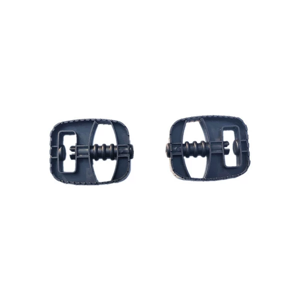 A pair of rectangular plate pedals