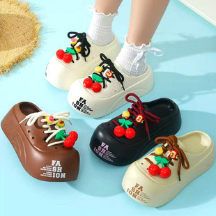 Thick-Soled Toe-Cap Half-Slippers for Women, Summer Outer Wear, Lazy Shoes, 2025 New Niche Two-Wear Beach Clogs