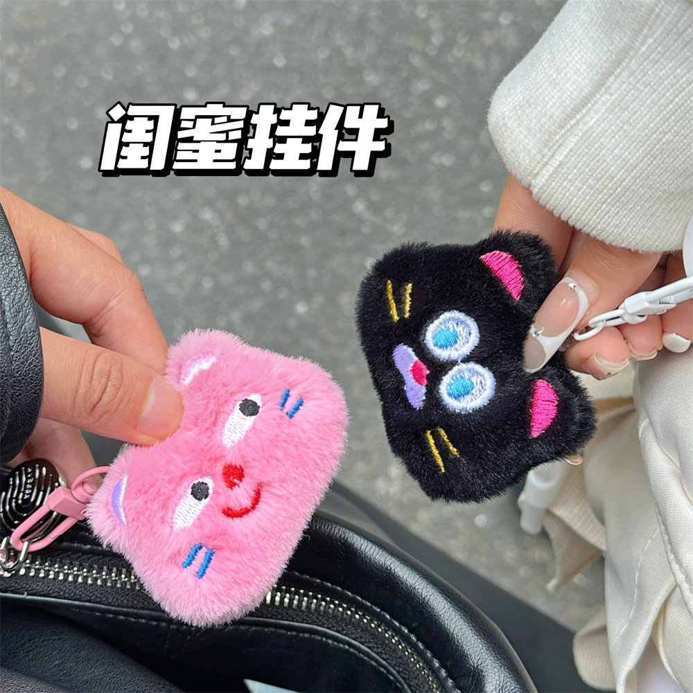 Cute felino muñeca colgante broche muñeca de dibujos animados colgante estudiantes mochila colgante regalo de miel