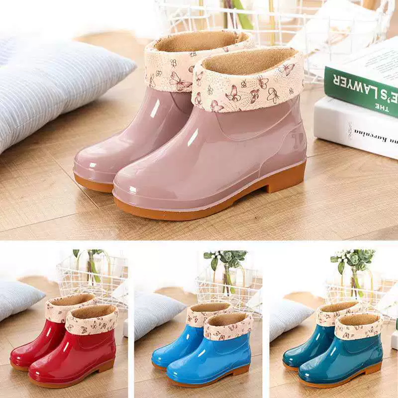 Экспорт оптовая продажа труда Дамы дождевые сапоги с короткими трубками дождевые сапоги полукротный противоскользящий кухонный шеф-повар рабочие резиновые туфли с низким верхом водная обувь
