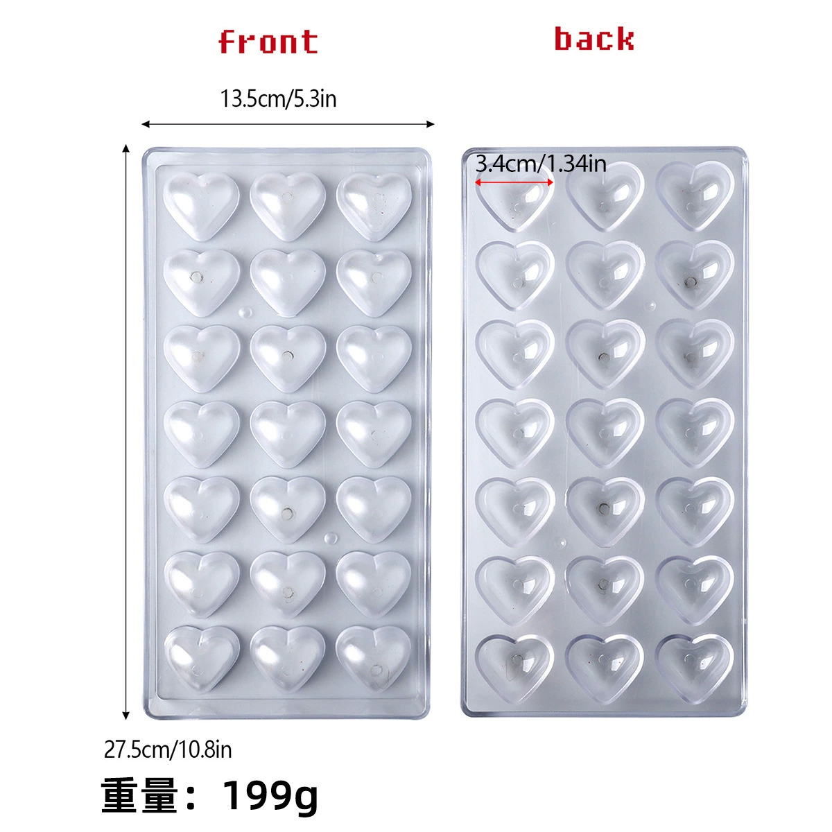 Creative chocolate mold series transparent plastic baking tools DIY candy mold chocolate shovel cross-border hot sale