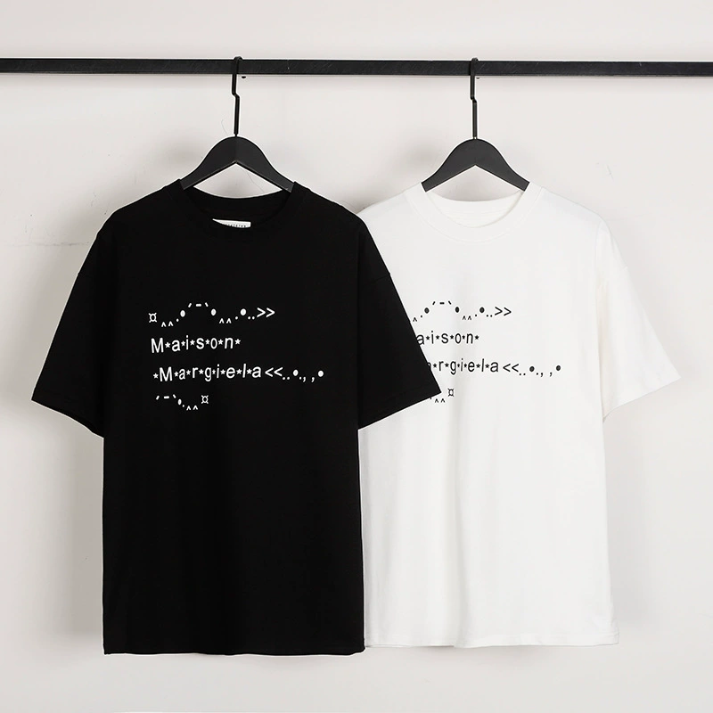 Кросс-борт Maison Margiela Margiela цифровая печать MM6 100% хлопок высококачественная мужская футболка женская футболка с коротким рукавом в тренде