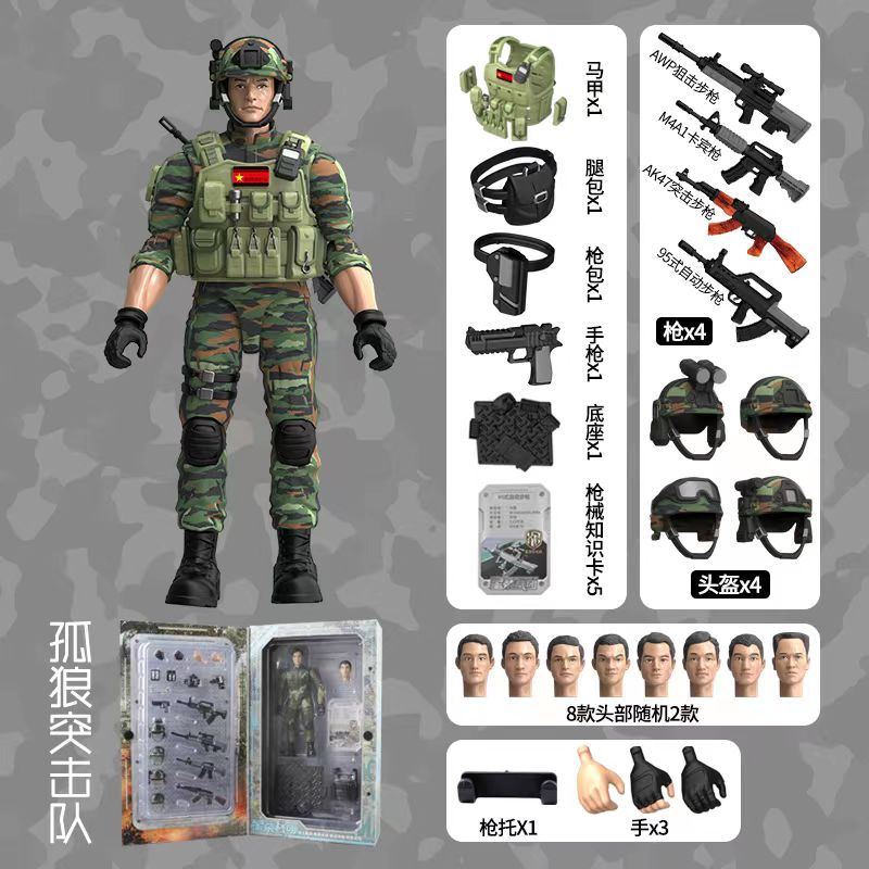 Juguetes al por mayor del ejército de Xing Rong, modelo militar práctico, soldado chino, soldado especial de la Segunda Guerra Mundial