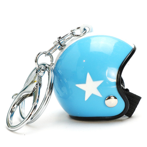 High quality windproof duck helmet keychain car pendant star pattern jewelry pendant
