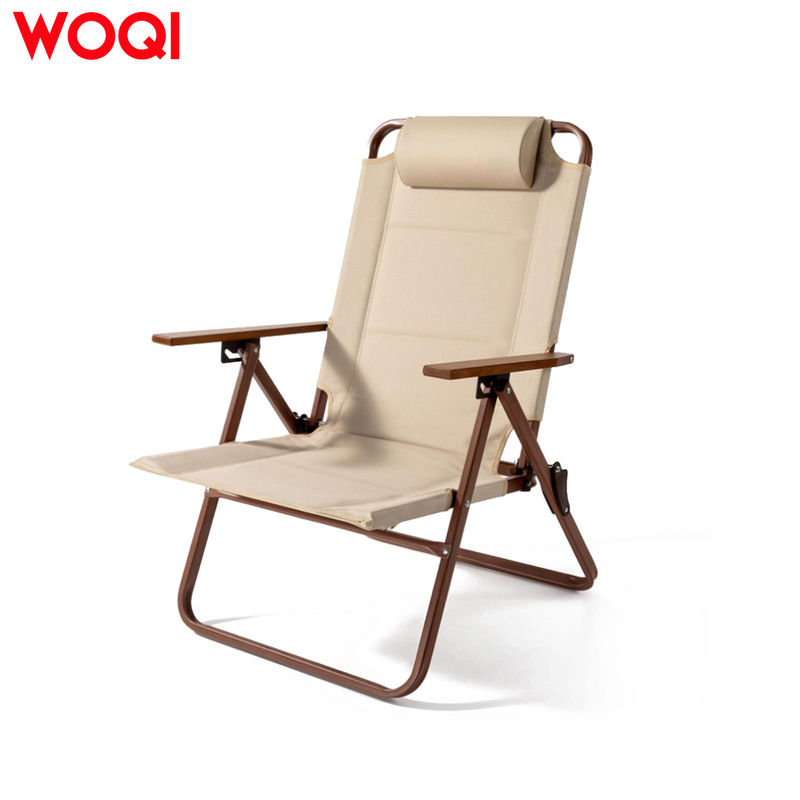 Woqi Outdoor Folding Chair with Pillow Beach Camping Chair Compact Super Wide for Backyard Patio Chair Travel