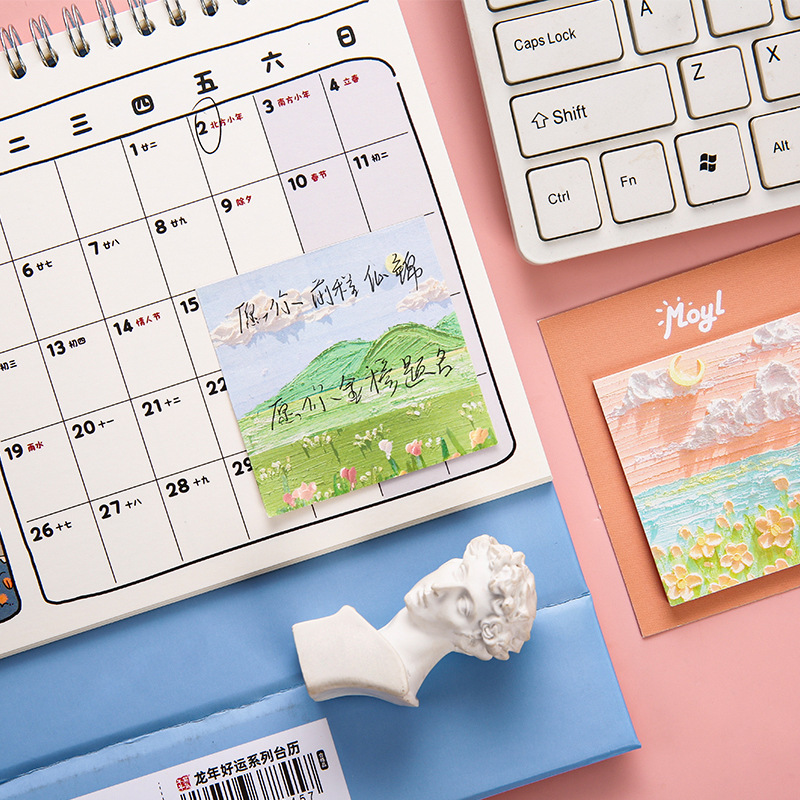 Paisaje pintado a mano pintura al óleo pasteles