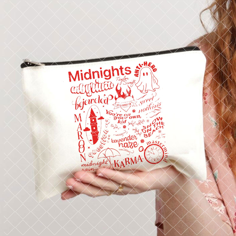 Taylor Music Swift álbum impreso lienzo cosmético bolsa monedero de la moneda de las mujeres bolsa de lápiz transfronterizo comercio exterior