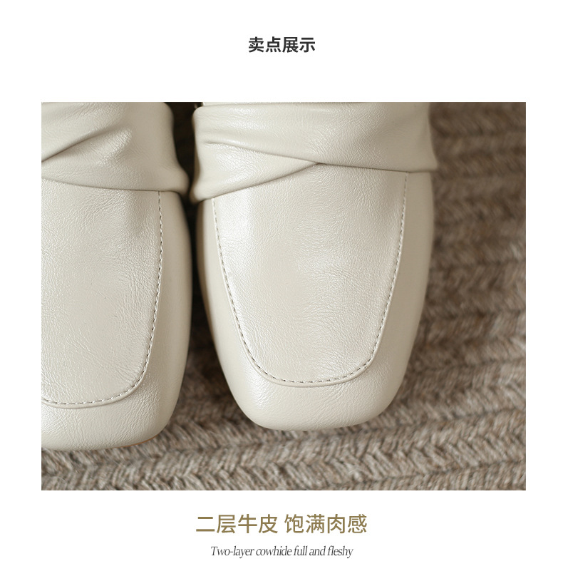 Giày lười nữ mũi vuông phong cách Anh Quốc, đế dày, gót thấp — BL66 màu đen chi tiết 17