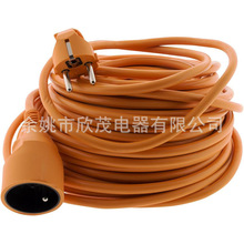 欧标IP20防水插头延长线 欧洲H05RN-F橡胶电源线 欧规1.5平方电线