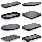 密胺瓷盘子平盘黑色创意餐厅菜盘长方形寿司点心摆盘小吃盘商用