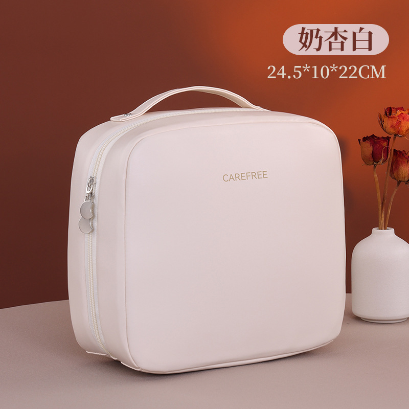 Nuevos productos transfronterizos, bolsa de maquillaje semi-vertical, bolsa de maquillaje portátil de gran capacidad, bolsa de almacenamiento de maquillaje de división multicapa