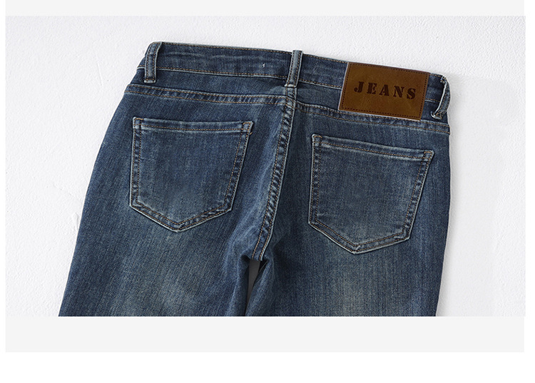 Retro flared jeans voor dames lage taille stretch slim fit broek_voghion.com