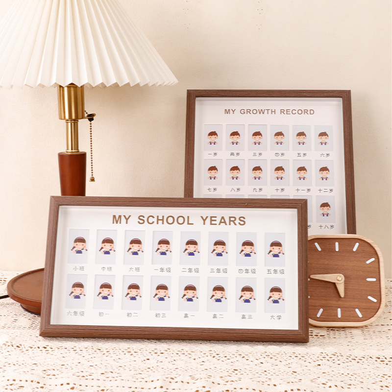 Children's campus time growth record photo frame table wholesale 1 inch ID photo baby campus commemorative picture frame Children's campus time growth record photo frame table wholesale 1 inch ID photo baby campus commemorative picture frame