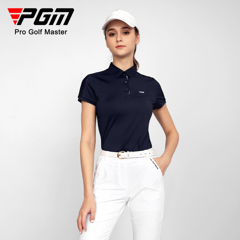 Pgm Golf Women's Summer Slim Short-Sleeved T-Shirt Breathable Sportswear Quick-Drying Women's Top Factory Direct Sale
