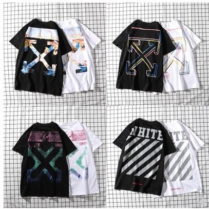 Off Ow White Monet Oil Painting Arrow T-Shirt Unisex Loose Couple's Wear Limited Edition Short-Sleeve Trendy 19Ss Off Ow White Monet Oil Painting Arrow T-Shirt Unisex Loose Couple's Wear Limited Edition Short-Sleeve Trendy 19Ss