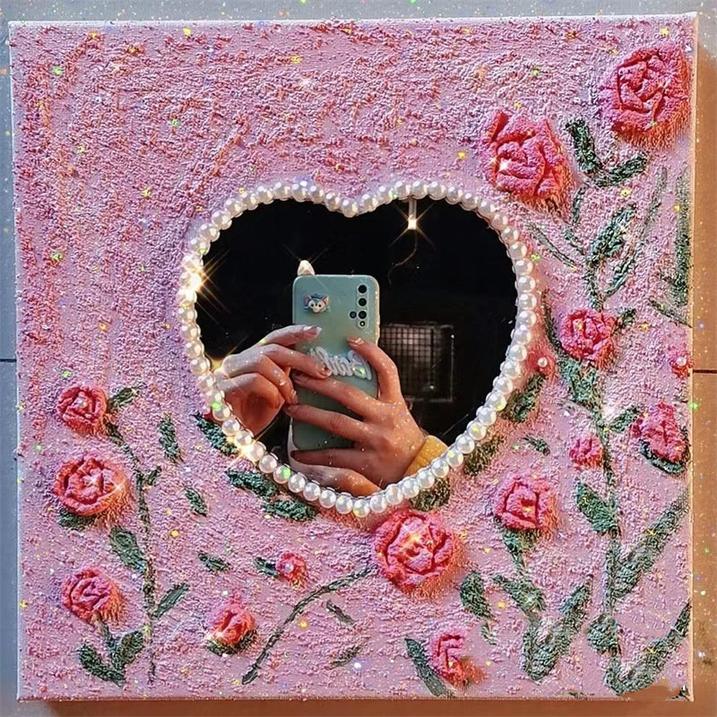 亚克力异形不规则镜子批发学生卧室空间桌面化妆间简约台式化妆镜