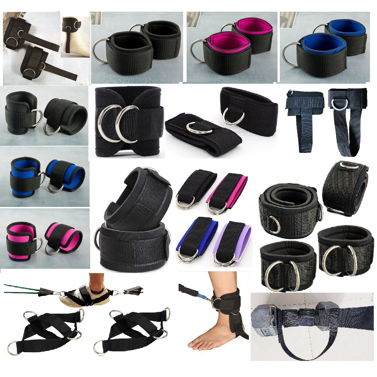 Различные эластичные веревочные дверные рамы для лодыжек застежки для ног Тренировочные защитные приспособления для лодыжки пряжки Спортивные аксессуары для фитнеса на складе