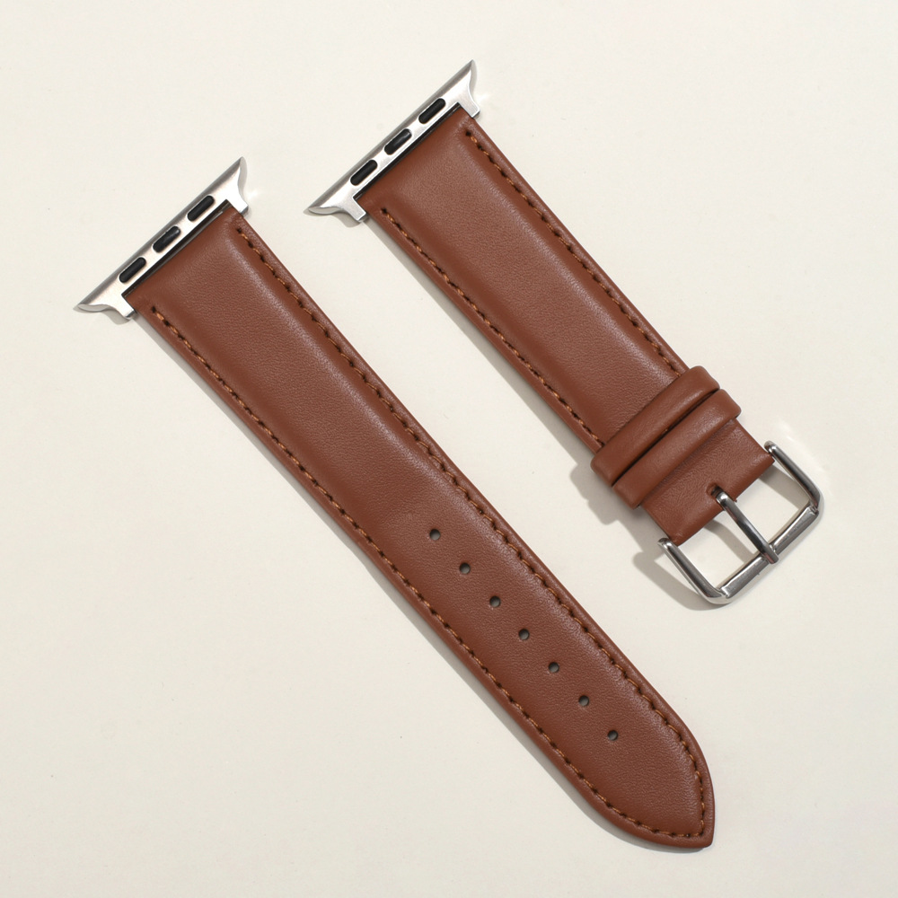 Suitable for Apple S9 watch smart watch first layer leather cowhide strap iwatch78 generation