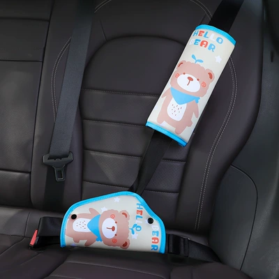 Seat belt shoulder pad: Fixer Creative Cartoon Car - hello-bear-thick-shoulder-pads-belly-protector