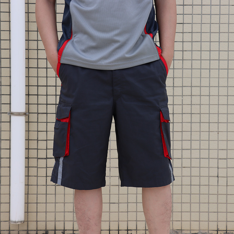 Brand New Sf Express Work Shorts, Old Style Gray Summer Sf Express Courier Straight Cargo Pants, Breathable 5-Point Pants