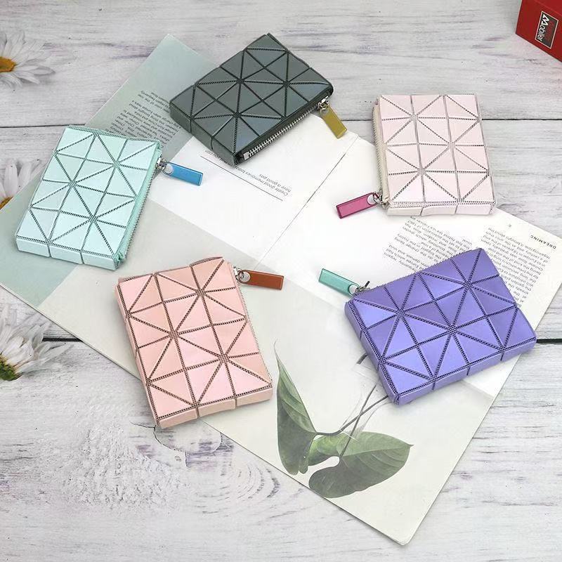 Japanese Style 25 Miyake Coin Purses Mini Small Square Bag Pendant Card Holder Campus Style Women's Bags