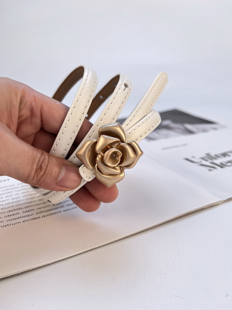 Nový dámský tenký pas z pravé kůže, dámský květinový pas, zeštíhlující efekt, dámský pásek z hovězí kůže se svetrovými šaty, dámský styl_voghion.com