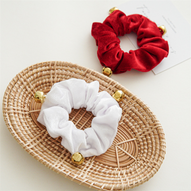 Romantic Solid Color Flannel Handmade Hair Tie display picture 1