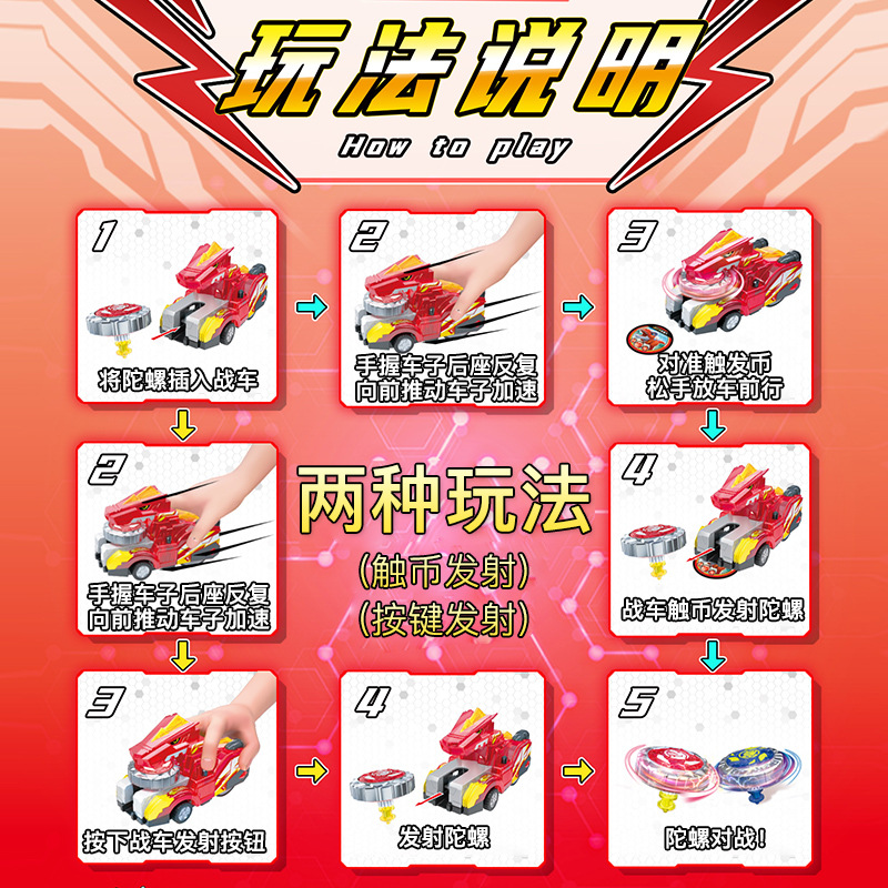 正版心奇新奇男孩陀螺戰車爆暴龍3兒童烈焰霸王龍戰鬥恐龍車玩具5