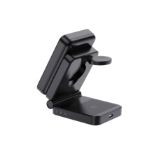 跨境磁吸三合一无线充电器适用苹果手机无线充电宝桌面手机支架