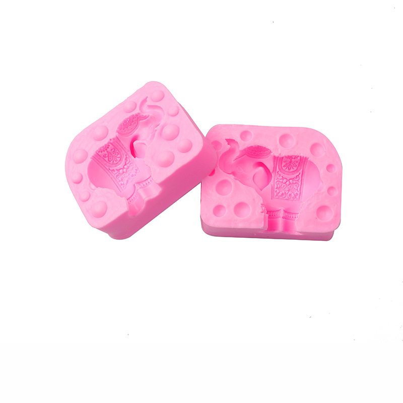 Fondant molde de silicona Elefante de Chocolate molde de la torta decorativa molde de yeso DIY ultra-ligero arcilla suave molde de cerámica