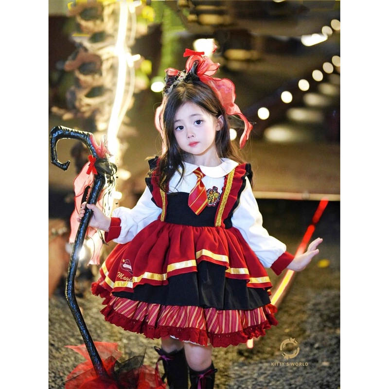 Harry Potter Cosplay Costume Children's Halloween Cloak Academy Dress Girls Lolita Cute Princess Dress