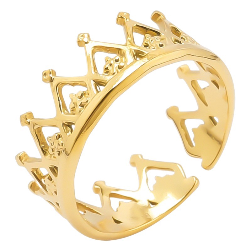 Cross-border explosions open ring men's and women's European and American retro style stainless steel couple ring jewelry accessories
