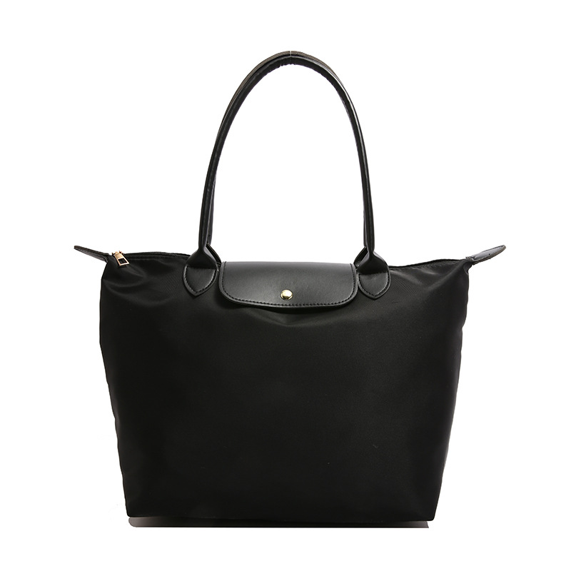 Bolso de hombro casual de gran capacidad para mujer 2025 nuevo bolso de nylon simple costura bolso portátil para axila