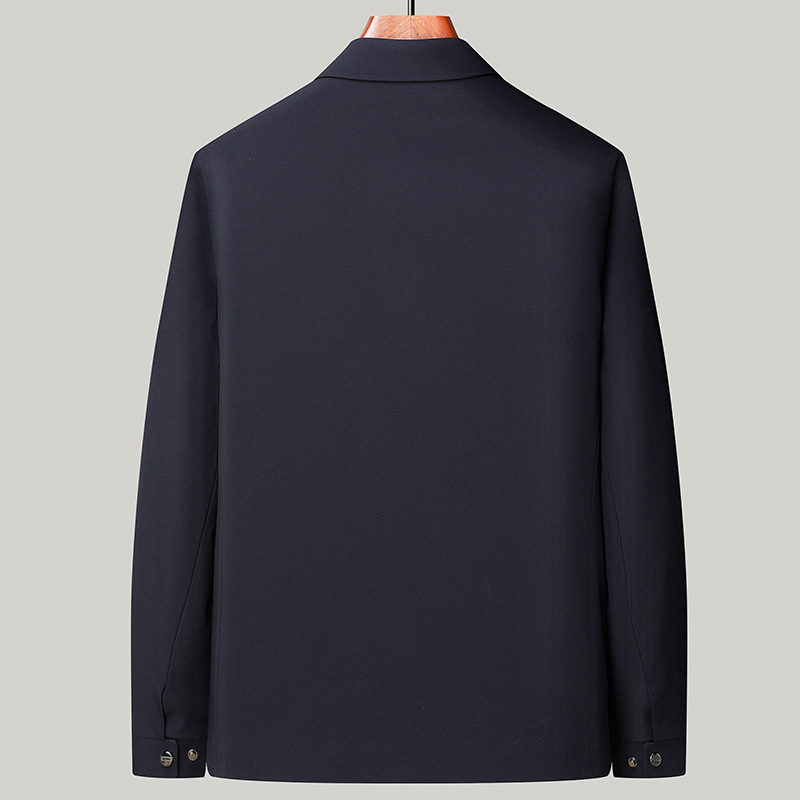 Men's Jacket Business Casual Solid Colour Lapel Autumn Coat_voghion.com